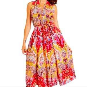 Marilyn Belted Sleeveless Cotton Midi Dress. In Zanzibar ..... Size Small